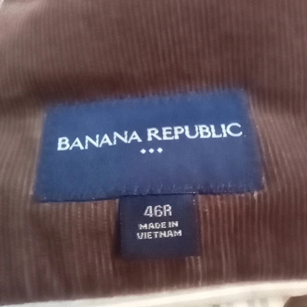 Banana‎ Republic Corduroy Blazer Mens 46 Regular Brown Sports Coat Jacket Cotton